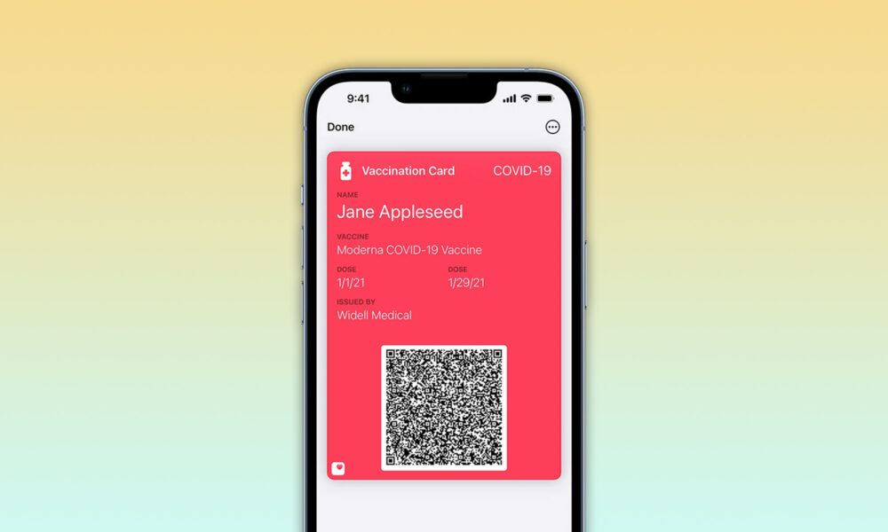 apple wallet will be able to store covid-19 vaccination cards