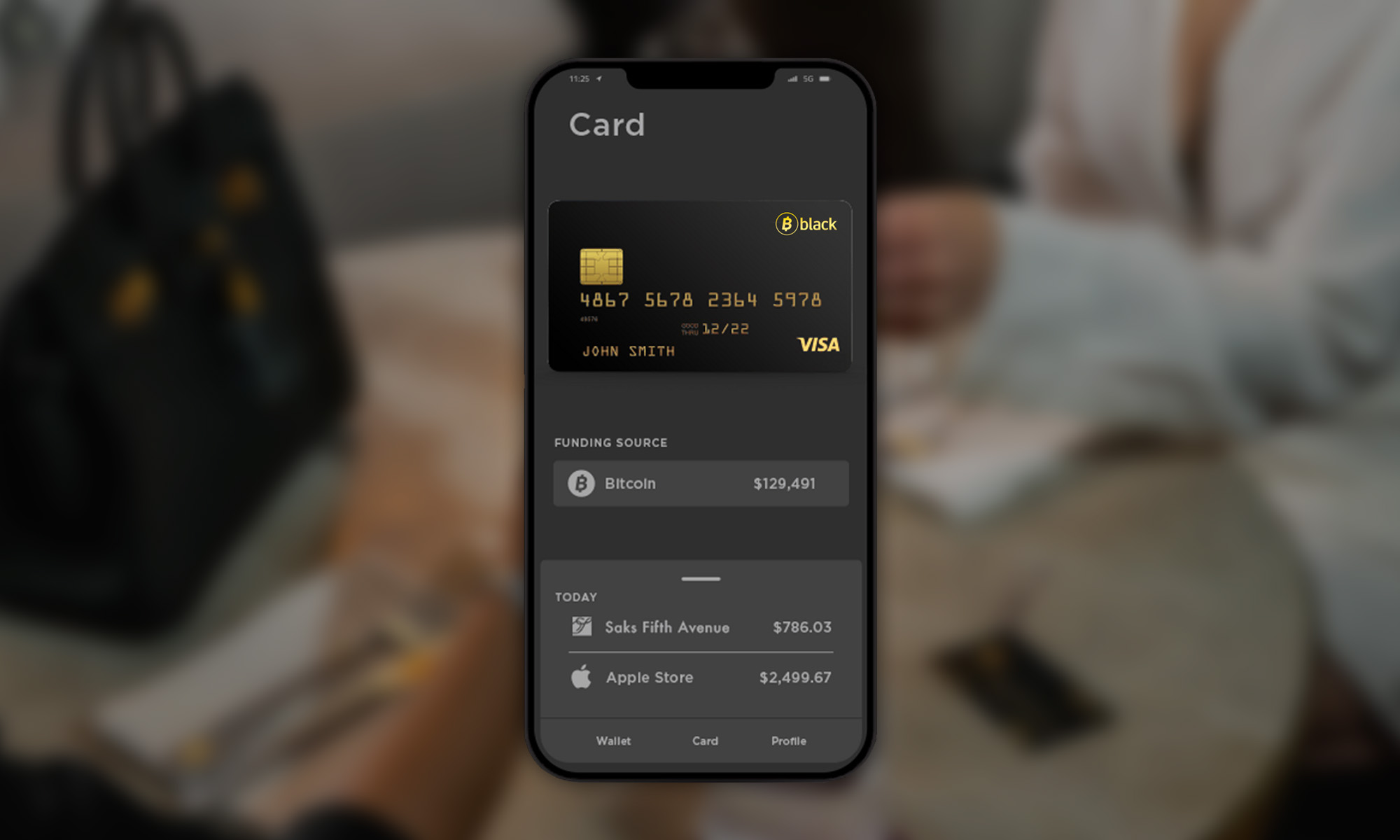 bitcoinblack no limit visa credit card