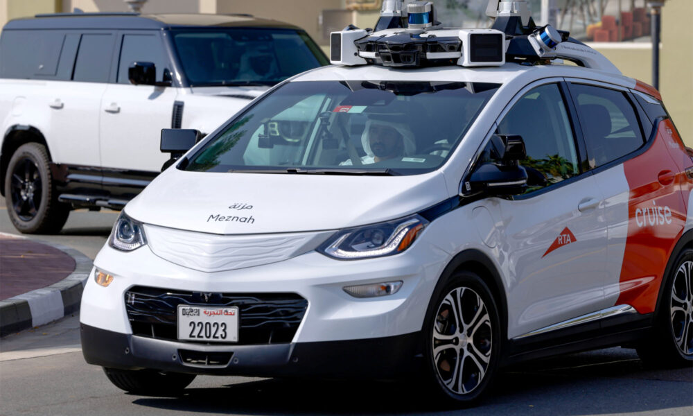 dubai crown prince takes test ride in self-driving taxi