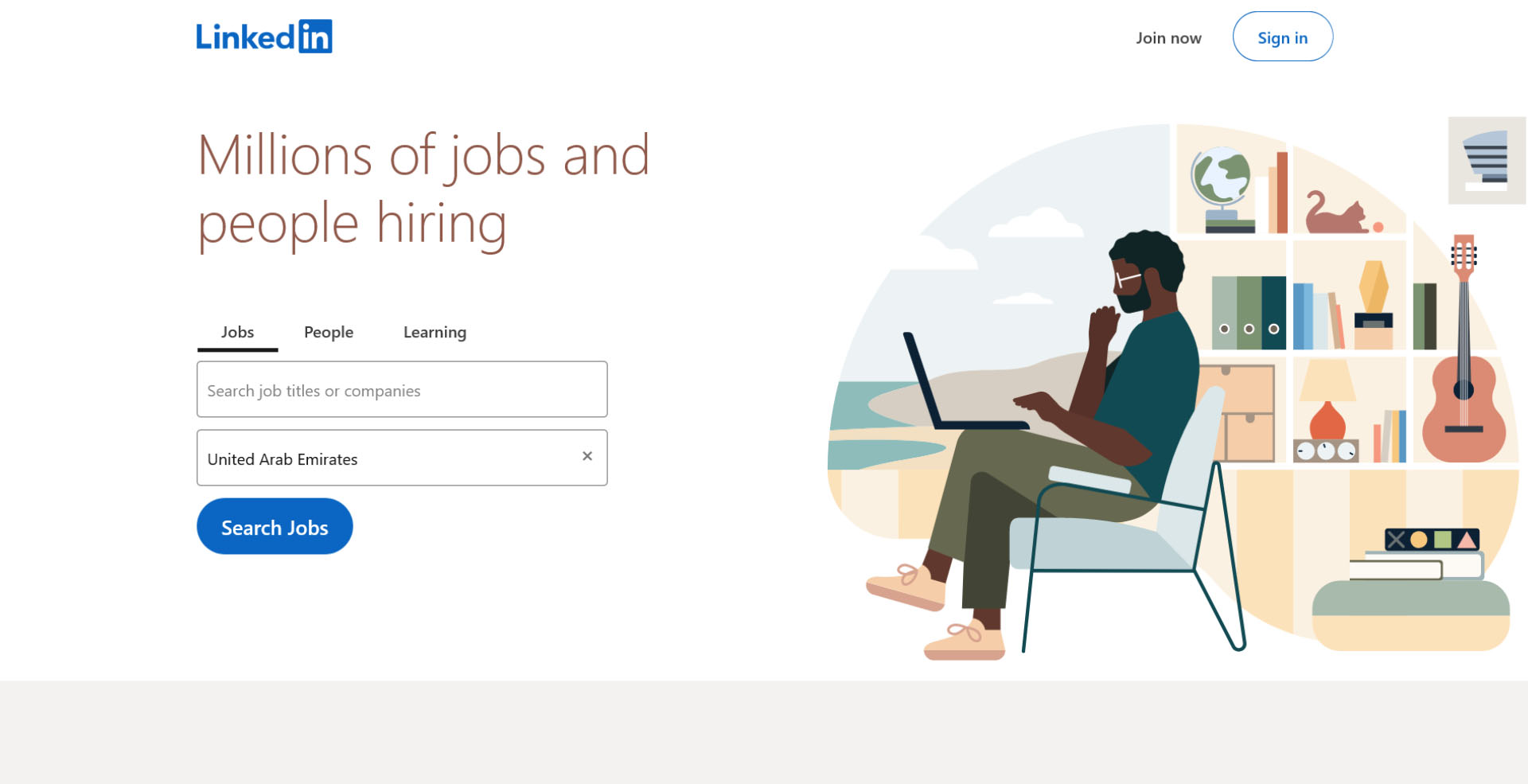 linkedin jobs homepage